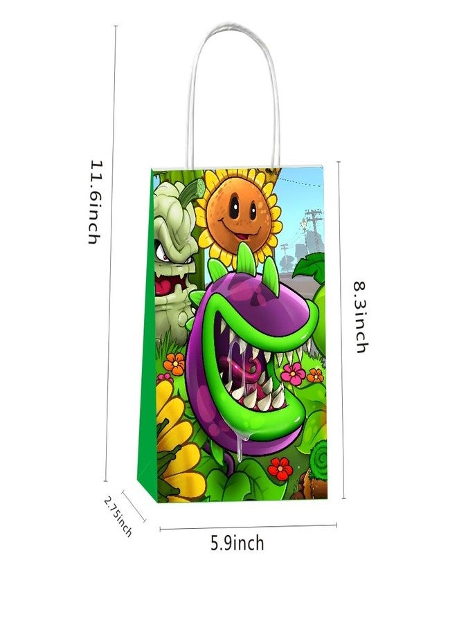 fancigo 12pcs Plants Gift Bags Goodie Bags with Handles for Kids Birthday Party Decorations Supplies - Image 2